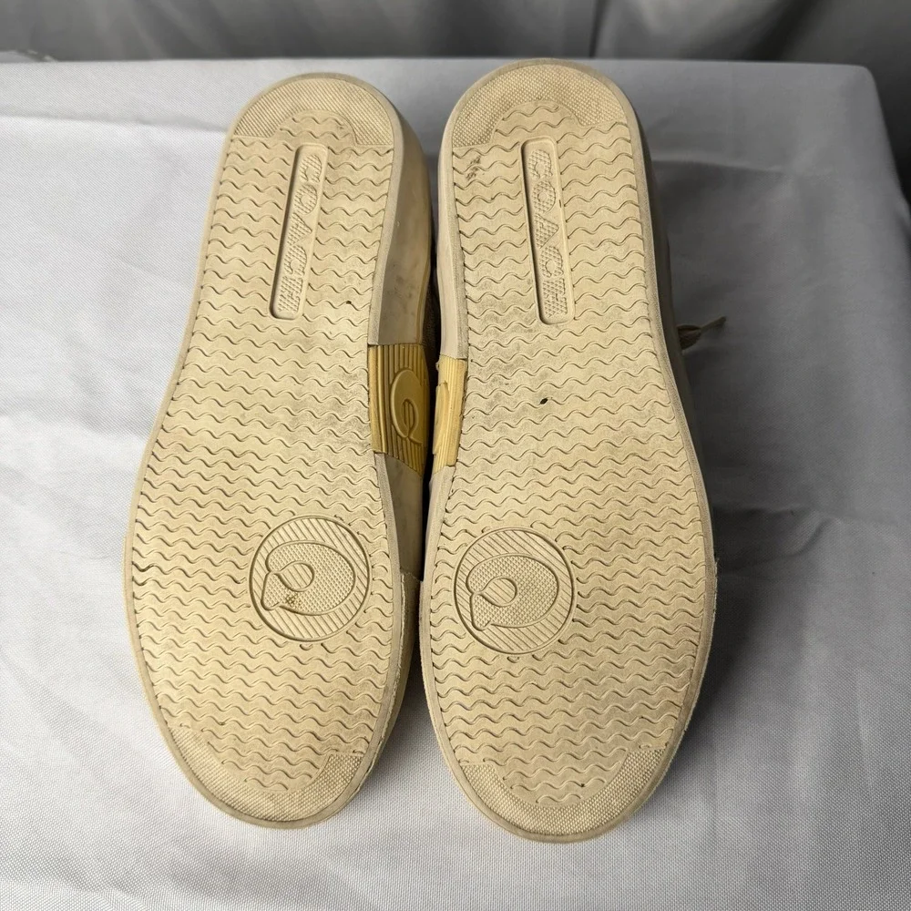 Coach Citysole Skate Sneakers 8 B Tan Signature Jacquard Canvas Designer Shoes